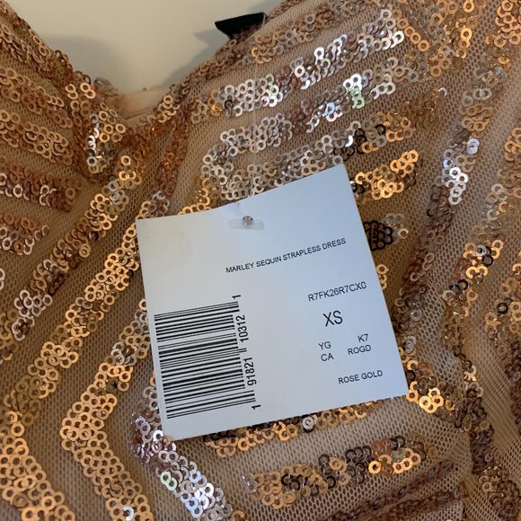 Guess Marley Sequin Strapless Dress - Picture 4 of 9